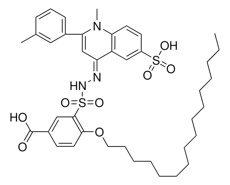 Sigma-Aldrich CARBOXY-HEXADECYLOXYBENZENESULFONIC (METHYL-SULFO-TOLYL-QUINOLYLIDENE)HYDRAZIDE,AldrichCPR