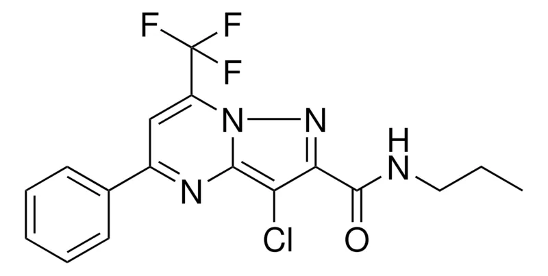 Sigma-Aldrich 3-CL-5-PH-7-TRI-F-ME-PYRAZOLO(1,5-A)PYRIMIDINE-2-CARBOXYLIC ACID PROPYLAMIDE，AldrichCPR