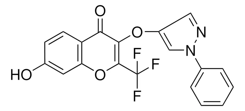 Sigma-Aldrich 7-HYDROXY-3-((1-PHENYL-1H-PYRAZOL-4-YL)OXY)-2-(TRIFLUOROMETHYL)-4H-CHROMEN-4-ONE,AldrichCPR