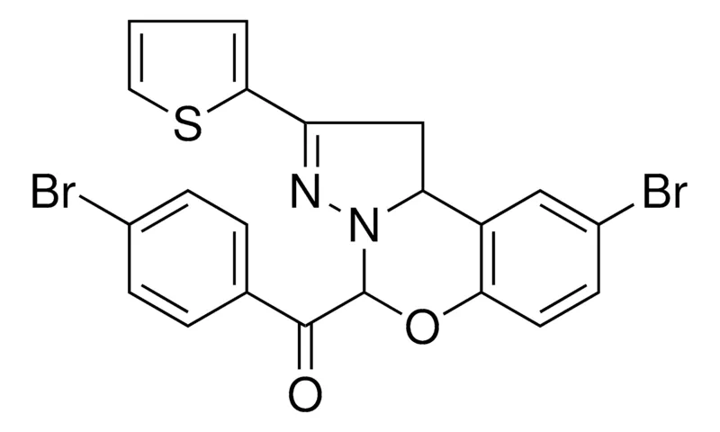Sigma-Aldrich (4-BROMOPHENYL)[9-BROMO-2-(2-THIENYL)-1,10B-DIHYDROPYRAZOLO[1,5-C][1,3]BENZOXAZIN-5-YL]METHANONE，AldrichCPR