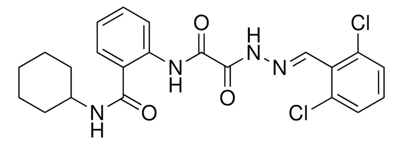 Sigma-Aldrich N-CYCLOHEXYL-2-(((2-(2,6-DICHLOROBENZYLIDENE)HYDRAZINO)(OXO)AC)AMINO)BENZAMIDE，AldrichCPR