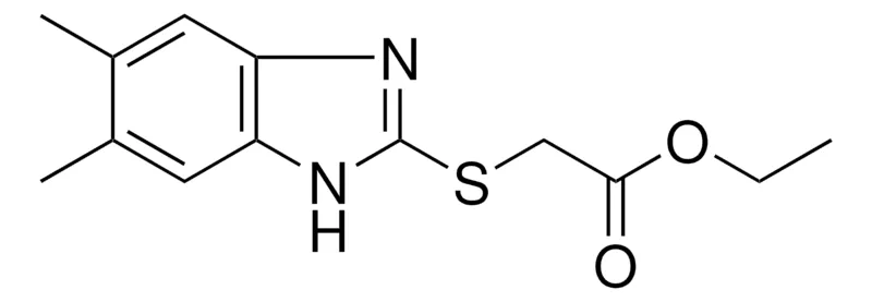 Sigma-Aldrich (5,6-DIMETHYL-1H-BENZOIMIDAZOL-2-YLSULFANYL)-ACETIC ACID ETHYL ESTER,AldrichCPR