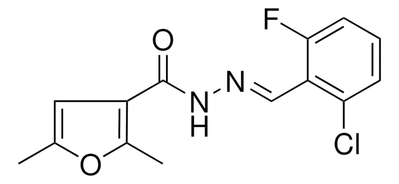 Sigma-Aldrich 2,5-DIMETHYL-FURAN-3-CARBOXYLIC ACID (2-CHLORO-6-FLUORO-BENZYLIDENE)-HYDRAZIDE,AldrichCPR