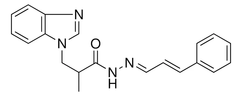 Sigma-Aldrich 3-BENZOIMIDAZOL-1-YL-2-METHYL-PROPIONIC ACID (3-PHENYL-ALLYLIDENE)-HYDRAZIDE,AldrichCPR