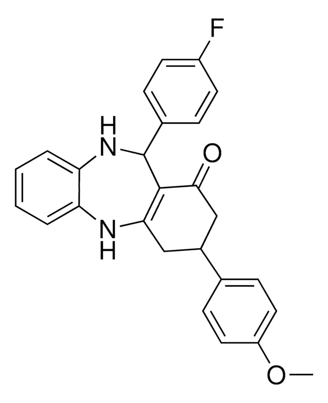 Sigma-Aldrich 11-(4-F-PH)-3-(4-MEO-PH)-2,3,4,5,10,11-HEXAHYDRO-DIBENZO(B,E)(1,4)DIAZEPIN-1-ONE,AldrichCPR
