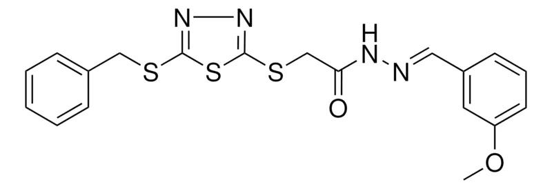 Sigma-Aldrich 2-{[5-(BENZYLSULFANYL)-1,3,4-THIADIAZOL-2-YL]SULFANYL}-N'-[(E)-(3-METHOXYPHENYL)METHYLIDENE]ACETOHYDRAZIDE，AldrichCPR