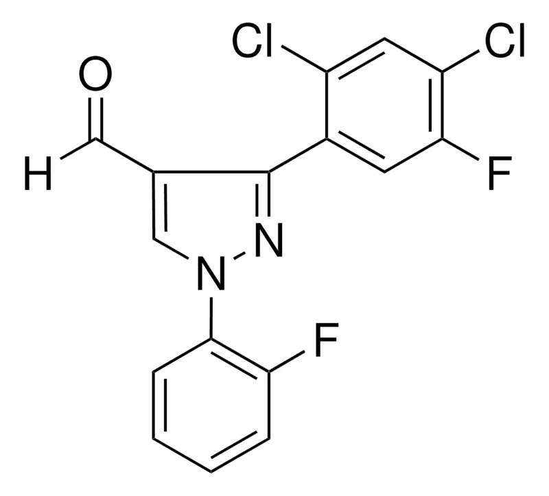 Sigma-Aldrich 3-(2,4-DICHLORO-5-FLUOROPHENYL)-1-(2-FLUOROPHENYL)-1H-PYRAZOLE-4-CARBALDEHYDE,AldrichCPR