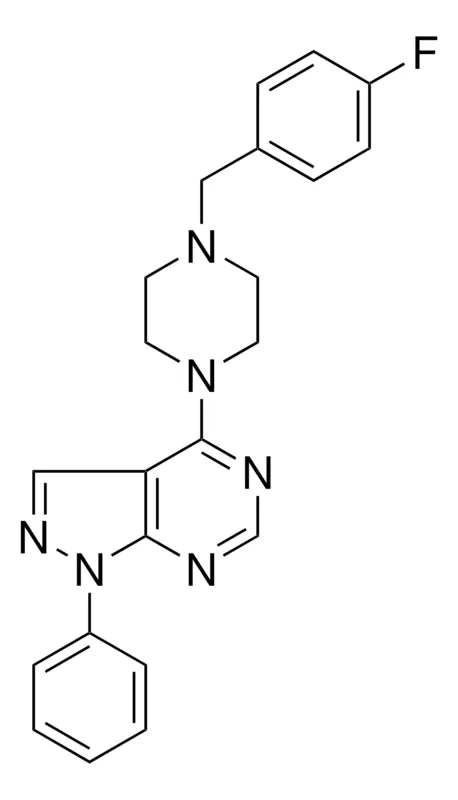 Sigma-Aldrich 4-(4-(4-FLUOROBENZYL)-1-PIPERAZINYL)-1-PHENYL-1H-PYRAZOLO(3,4-D)PYRIMIDINE,AldrichCPR