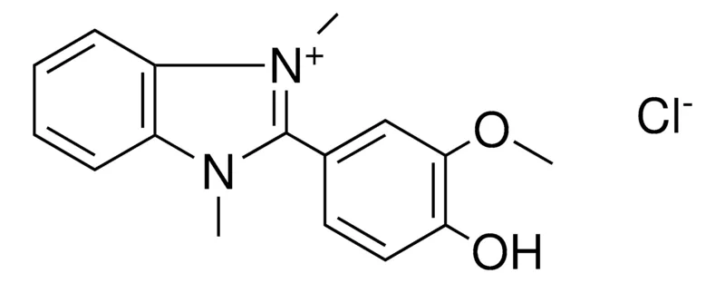 Sigma-Aldrich 2-(4-HYDROXY-3-METHOXY-PHENYL)-1,3-DIMETHYL-3H-BENZOIMIDAZOL-1-IUM, CHLORIDE,AldrichCPR