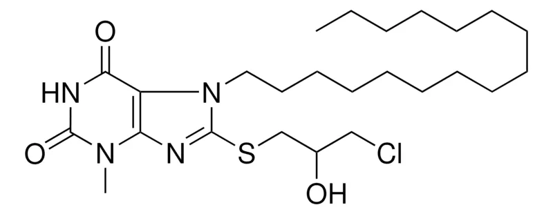 Sigma-Aldrich 8-(3-CL-2-HO-PROPYLSULFANYL)-7-HEXADECYL-3-METHYL-3,7-DIHYDRO-PURINE-2,6-DIONE,AldrichCPR