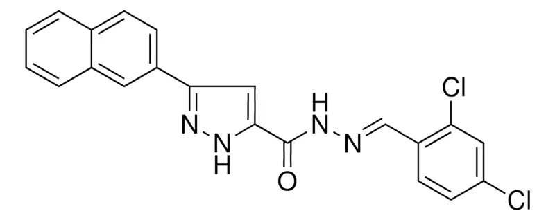 Sigma-Aldrich 5-NAPHTHALEN-2-YL-2H-PYRAZOLE-3-CARBOXYLIC ACID (2,4-DI-CL-BENZYLIDENE)HYDRAZIDE,AldrichCPR