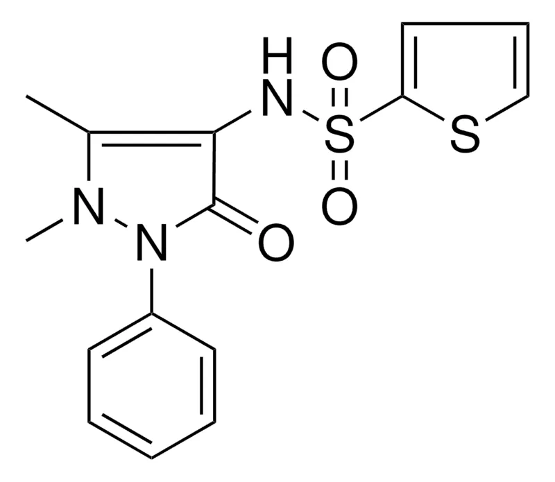 Sigma-Aldrich N-(1,5-DIMETHYL-3-OXO-2-PH-2,3-DIHYDRO-1H-PYRAZOL-4-YL)-2-THIOPHENESULFONAMIDE,AldrichCPR