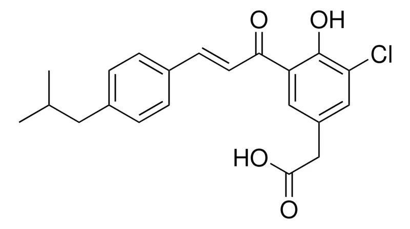 Sigma-Aldrich (3-CHLORO-4-HYDROXY-5-(3-(4-ISOBUTYLPHENYL)ACRYLOYL)PHENYL)ACETIC ACID,AldrichCPR