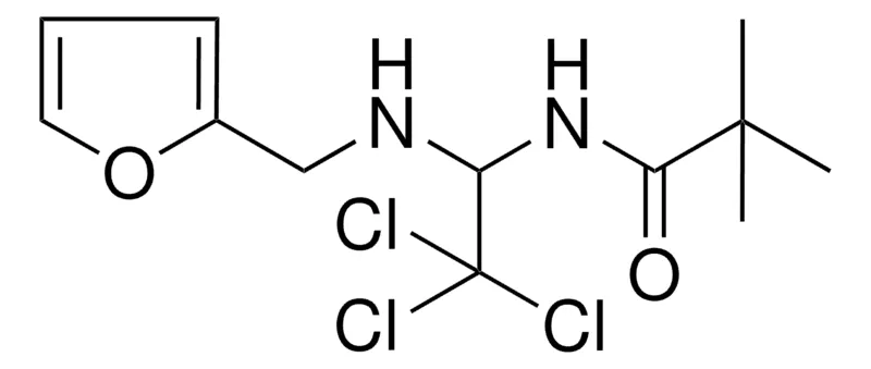 Sigma-Aldrich 2,2-DIMETHYL-N-(2,2,2-TRICHLORO-1-((FURAN-2-YLMETHYL)-AMINO)-ETHYL)-PROPIONAMIDE，AldrichCPR