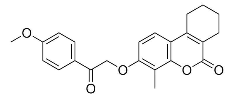 Sigma-Aldrich 3-(2-(4-MEO-PH)-2-OXO-ETHOXY)-4-METHYL-7,8,9,10-TETRAHYDRO-BENZO(C)CHROMEN-6-ONE,AldrichCPR