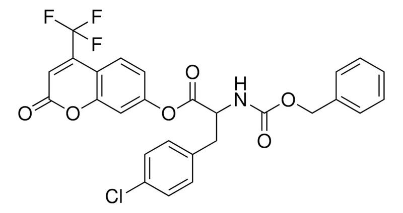 Sigma-Aldrich 2-OXO-4-(TRIFLUOROMETHYL)-2H-CHROMEN-7-YL 2-{[(BENZYLOXY)CARBONYL]AMINO}-3-(4-CHLOROPHENYL)PROPANOATE，AldrichCPR