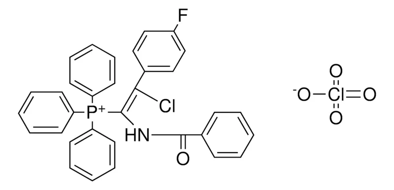 Sigma-Aldrich (1-BENZOYLAMINO-2-CL-2-(4-F-PHENYL)-VINYL)-TRIPHENYL-PHOSPHONIUM, PERCHLORATE,AldrichCPR