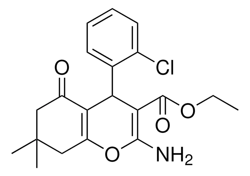 Sigma-Aldrich ETHYL 2-AMINO-4-(2-CHLOROPHENYL)-7,7-DIMETHYL-5-OXO-5,6,7,8-TETRAHYDRO-4H-CHROMENE-3-CARBOXYLATE,AldrichCPR