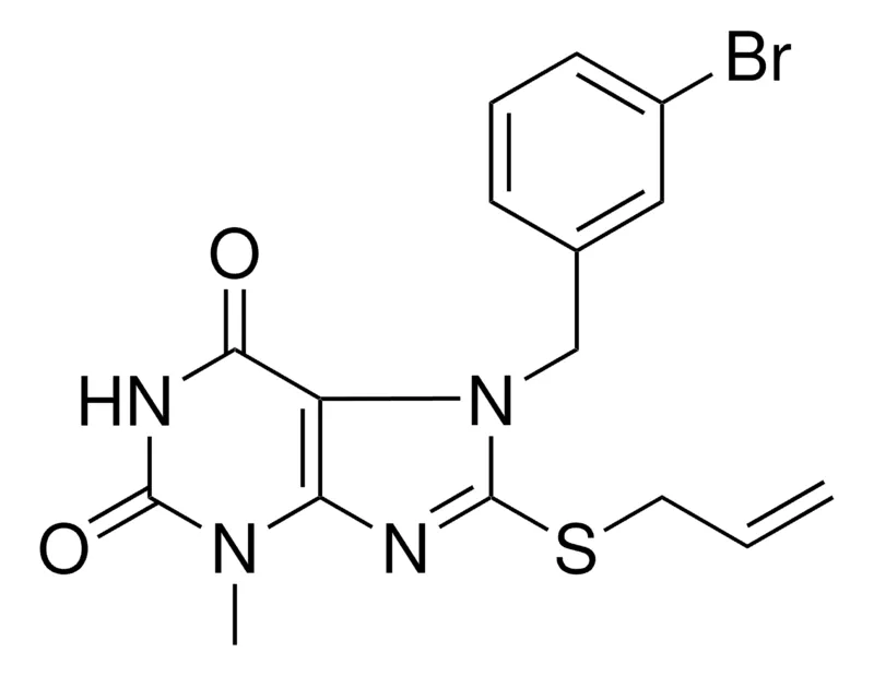 Sigma-Aldrich 8-ALLYLSULFANYL-7-(3-BROMO-BENZYL)-3-METHYL-3,7-DIHYDRO-PURINE-2,6-DIONE,AldrichCPR