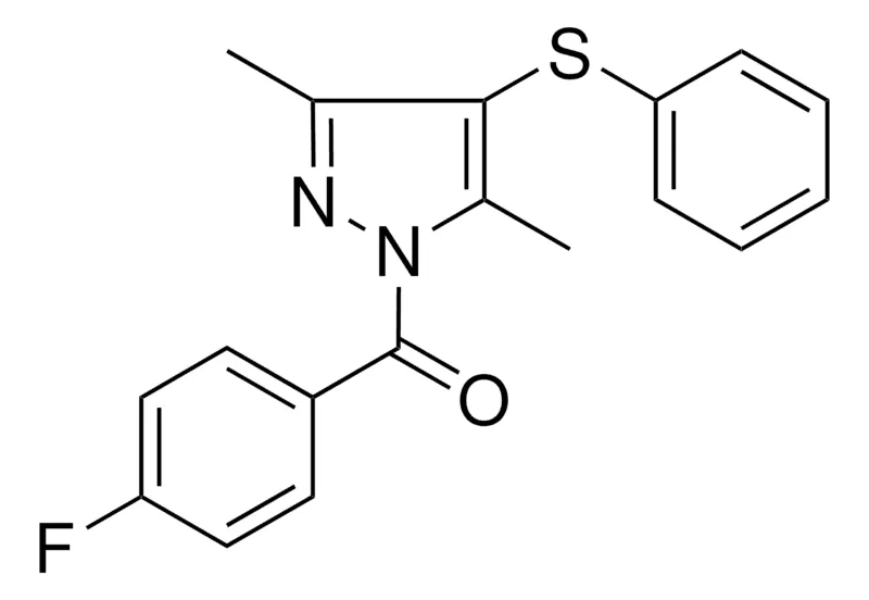Sigma-Aldrich (3,5-DIMETHYL-4-PHENYLSULFANYL-PYRAZOL-1-YL)-(4-FLUORO-PHENYL)-METHANONE,AldrichCPR