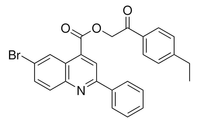 Sigma-Aldrich 2-(4-ETHYLPHENYL)-2-OXOETHYL 6-BROMO-2-PHENYL-4-QUINOLINECARBOXYLATE,AldrichCPR