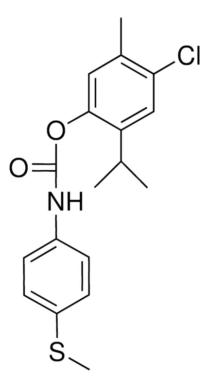 Sigma-Aldrich 4-CHLORO-2-ISOPROPYL-5-METHYLPHENYL N-(4-(METHYLTHIO)PHENYL)CARBAMATE,AldrichCPR