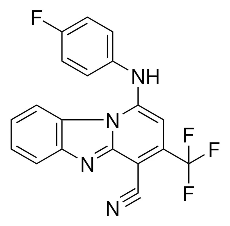 Sigma-Aldrich 1-(4-FLUOROANILINO)-3-(TRIFLUOROMETHYL)PYRIDO(1,2-A)BENZIMIDAZOLE-4-CARBONITRILE,AldrichCPR