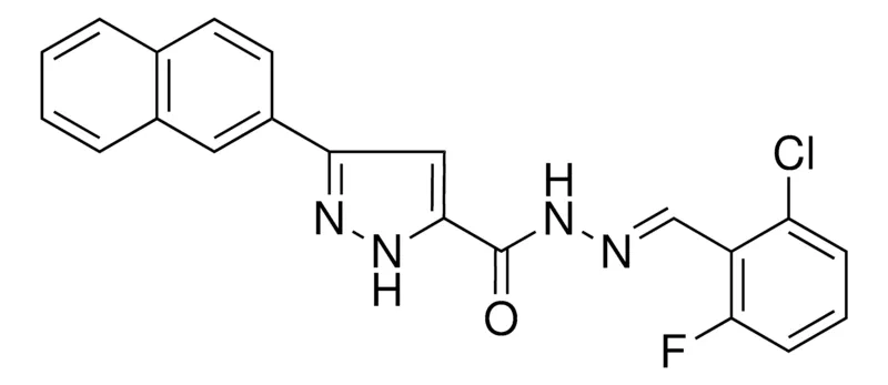 Sigma-Aldrich 5-NAPHTHALEN-2-YL-2H-PYRAZOLE-3-CARBOXYLIC ACID (2-CL-6-F-BENZYLIDENE)-HYDRAZIDE,AldrichCPR