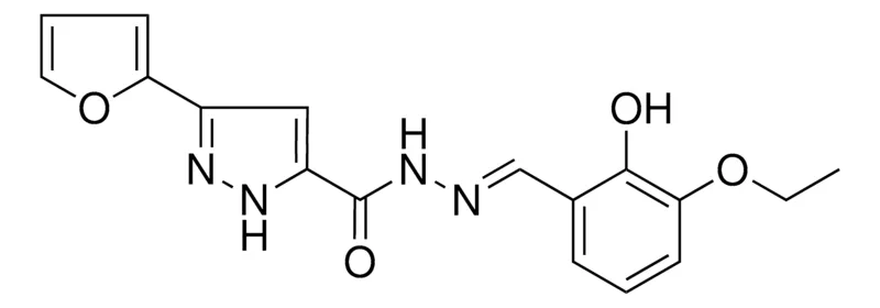 Sigma-Aldrich 5-FURAN-2-YL-2H-PYRAZOLE-3-CARBOXYLIC ACID (3-ETHOXY-2-HO-BENZYLIDENE)-HYDRAZIDE,AldrichCPR