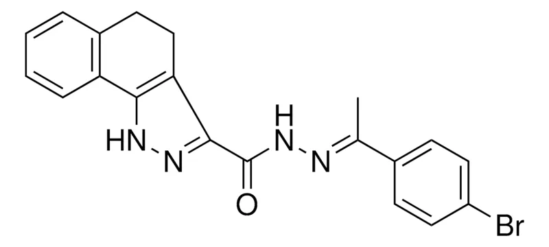 Sigma-Aldrich 4,5DIHYDRO-1H-BENZO(G)INDAZOLE-3-CARBOXYLIC ACID (1(4-BR-PH)ETHYLIDENE)HYDRAZIDE,AldrichCPR