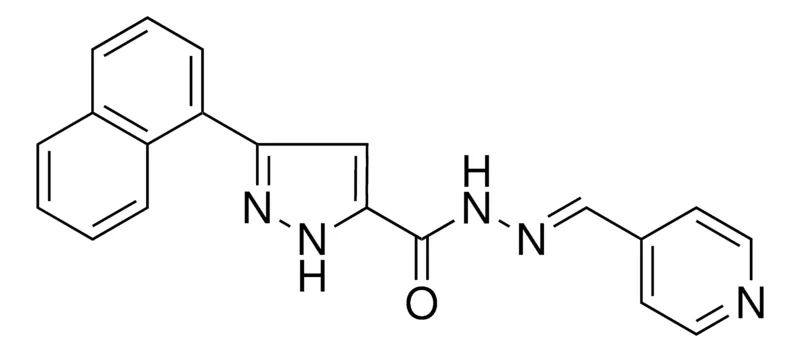 Sigma-Aldrich 5-NAPHTHALEN-1-YL-2H-PYRAZOLE-3-CARBOXYLIC ACID PYRIDIN-4-YLMETHYLENE-HYDRAZIDE,AldrichCPR