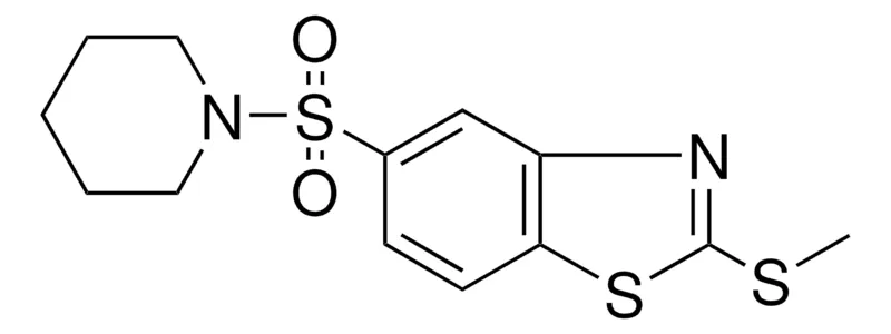 Sigma-Aldrich 2-METHYLTHIO-N,N-PENTAMETHYLENE-5-BENZOTHIAZOLESULFONAMIDE,AldrichCPR