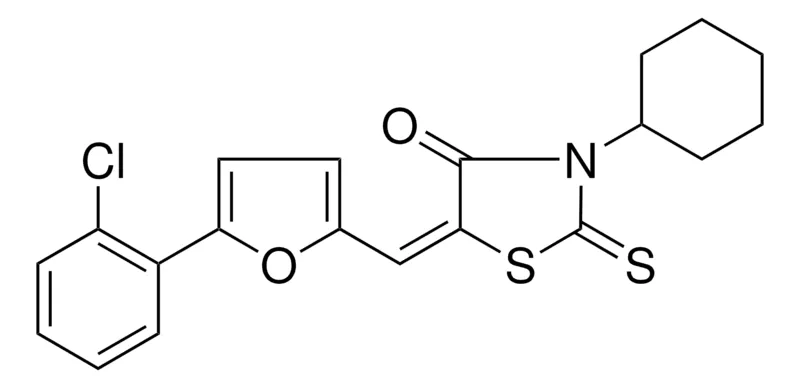 Sigma-Aldrich 5-(5-(2-CL-PHENYL)-FURAN-2-YLMETHYLENE)-3-CYCLOHEXYL-2-THIOXO-THIAZOLIDIN-4-ONE,AldrichCPR