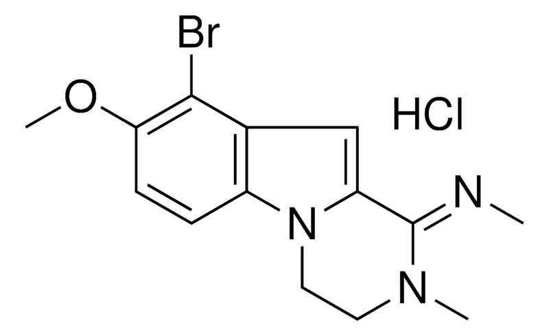 Sigma-Aldrich N-(9-BR-8-MEO-2-ME-3,4-DIHYDROPYRAZINO(1,2-A)INDOL-1(2H)-YLIDENE)METHANAMINE HCL,AldrichCPR