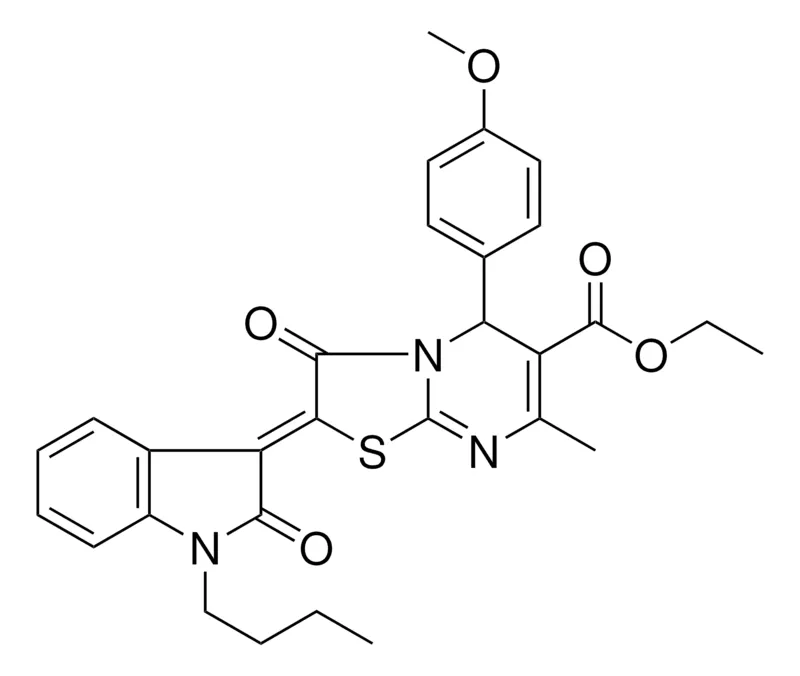 Sigma-Aldrich ETHYL (2Z)-2-(1-BUTYL-2-OXO-1,2-DIHYDRO-3H-INDOL-3-YLIDENE)-5-(4-METHOXYPHENYL)-7-METHYL-3-OXO-2,3-DIHYDRO-5H-[1,3]THIAZOLO[3,2-A]PYRIMIDINE-6-CARBOXYLATE，AldrichCPR