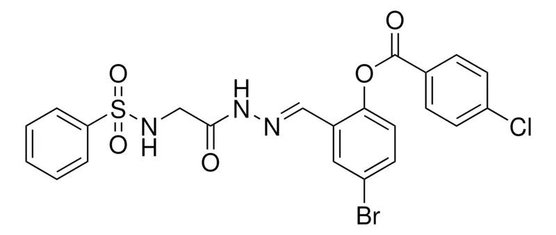 Sigma-Aldrich 4-BR-2-(2-(((PHENYLSULFONYL)AMINO)AC)CARBOHYDRAZONOYL)PHENYL 4-CHLOROBENZOATE,AldrichCPR