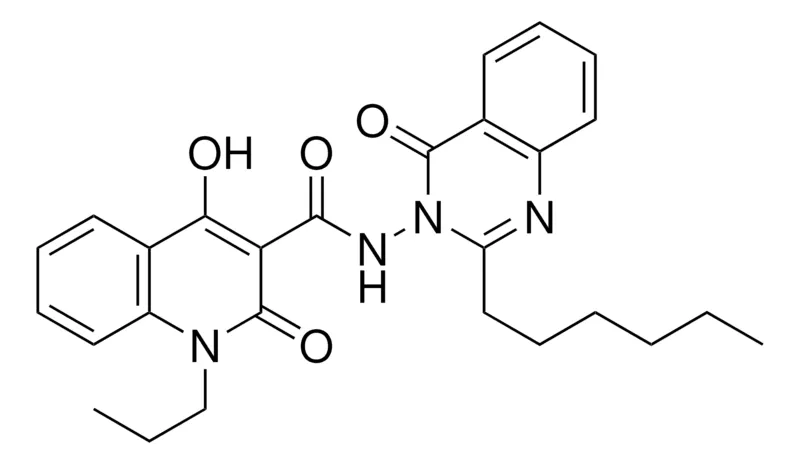 Sigma-Aldrich N-(2-HEXYL-4-OXO-3(4H)-QUINAZOLINYL)-4-HYDROXY-2-OXO-1-PROPYL-1,2-DIHYDRO-3-QUINOLINECARBOXAMIDE,AldrichCPR
