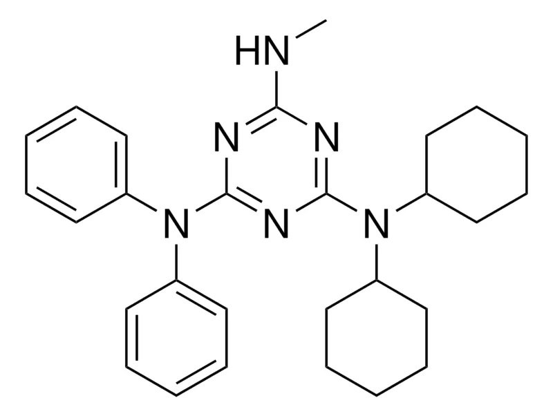 Sigma-Aldrich N,N-DICYCLOHEXYL-N'-METHYL-N'',N''-DIPHENYL-(1,3,5)TRIAZINE-2,4,6-TRIAMINE,AldrichCPR