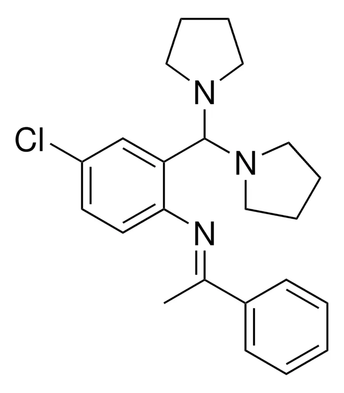 Sigma-Aldrich 4-CHLORO-2-(DI(1-PYRROLIDINYL)METHYL)-N-(1-PHENYLETHYLIDENE)ANILINE,AldrichCPR
