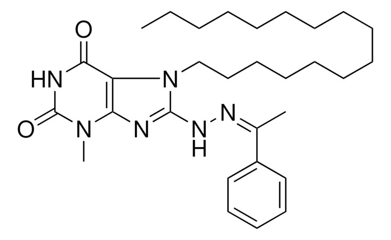 Sigma-Aldrich 7-HEXADECYL-3-ME-8-(N'-(1-PH-ETHYLIDENE)-HYDRAZINO)-3,7-DIHYDRO-PURINE-2,6-DIONE,AldrichCPR