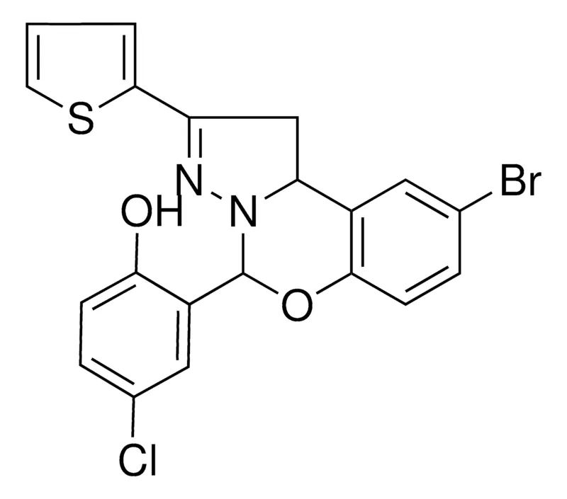 Sigma-Aldrich 2-[9-BROMO-2-(2-THIENYL)-1,10B-DIHYDROPYRAZOLO[1,5-C][1,3]BENZOXAZIN-5-YL]-4-CHLOROPHENOL，AldrichCPR