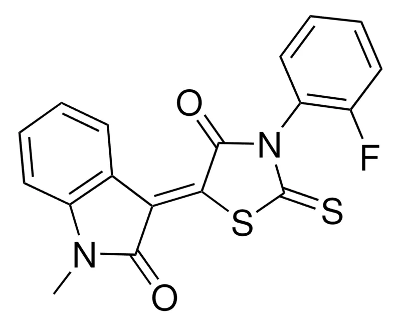 Sigma-Aldrich (3Z)-3-[3-(2-FLUOROPHENYL)-4-OXO-2-THIOXO-1,3-THIAZOLIDIN-5-YLIDENE]-1-METHYL-1,3-DIHYDRO-2H-INDOL-2-ONE，AldrichCPR