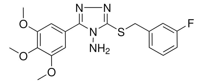 Sigma-Aldrich 3-((3-FLUOROBENZYL)THIO)-5-(3,4,5-TRIMETHOXYPHENYL)-4H-1,2,4-TRIAZOL-4-YLAMINE,AldrichCPR