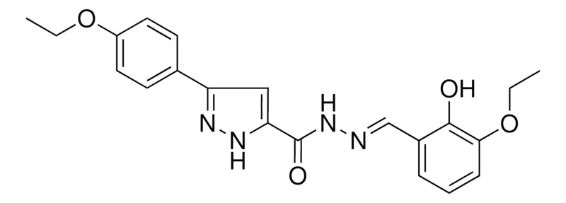 Sigma-Aldrich 5(4-ETHOXY-PH)2H-PYRAZOLE-3-CARBOXYLIC ACID (3-ETHOXY-2-HO-BENZYLIDENE)HYDRAZIDE,AldrichCPR