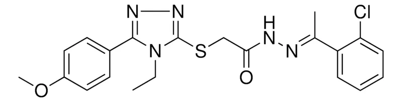 Sigma-Aldrich N'-[(E)-1-(2-CHLOROPHENYL)ETHYLIDENE]-2-{[4-ETHYL-5-(4-METHOXYPHENYL)-4H-1,2,4-TRIAZOL-3-YL]SULFANYL}ACETOHYDRAZIDE，AldrichCPR