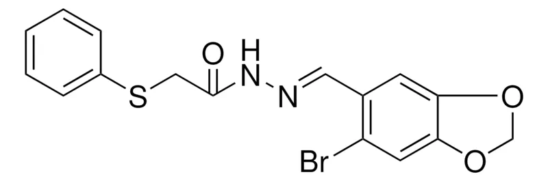 Sigma-Aldrich 2-PHENYLSULFANYL-ACETIC ACID (6-BROMO-BENZO(1,3)DIOXOL-5-YLMETHYLENE)-HYDRAZIDE,AldrichCPR