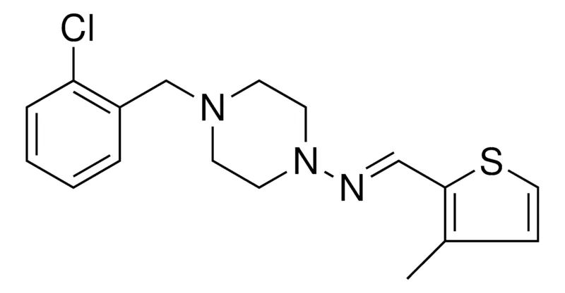 Sigma-Aldrich (4-(2-CHLORO-BENZYL)-PIPERAZIN-1-YL)-(3-METHYL-THIOPHEN-2-YLMETHYLENE)-AMINE,AldrichCPR