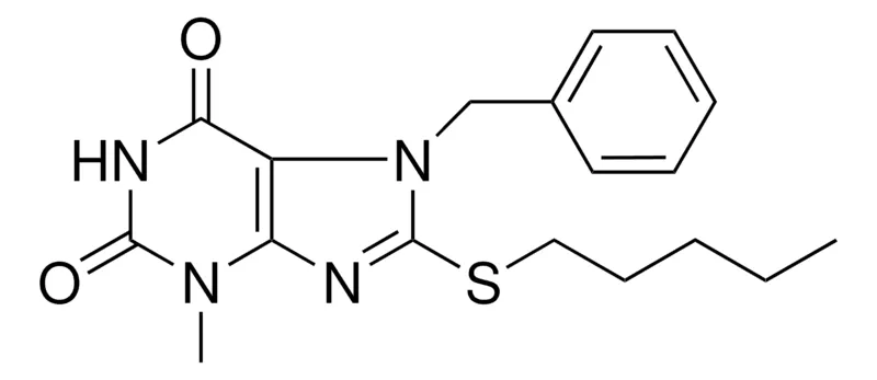 Sigma-Aldrich 7-BENZYL-3-METHYL-8-PENTYLSULFANYL-3,7-DIHYDRO-PURINE-2,6-DIONE,AldrichCPR