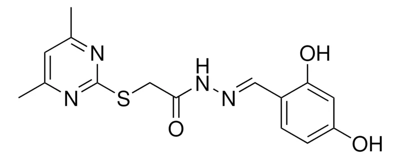 Sigma-Aldrich 2-(4,6-DI-ME-PYRIMIDIN-2-YLSULFANYL)ACETIC ACID (2,4-DI-HO-BENZYLIDENE)HYDRAZIDE,AldrichCPR