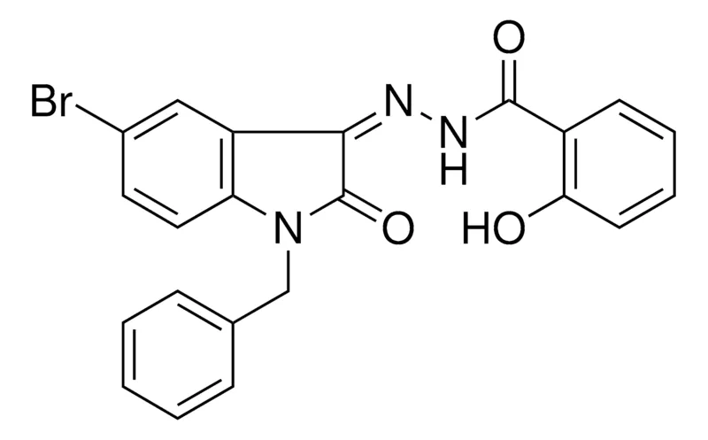 Sigma-Aldrich 2-HO-BENZOIC ACID (1-BENZYL-5-BROMO-2-OXO-1,2-DIHYDRO-INDOL-3-YLIDENE)-HYDRAZIDE,AldrichCPR